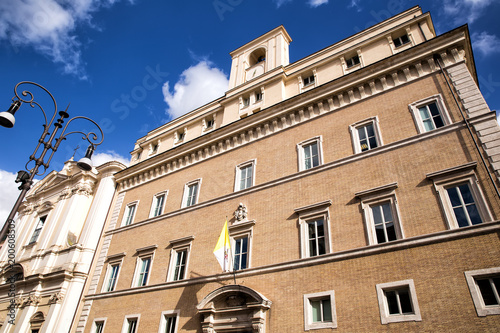 Pontifical Gregorian University (Gregoriana) Building Facade in Rome, Italy