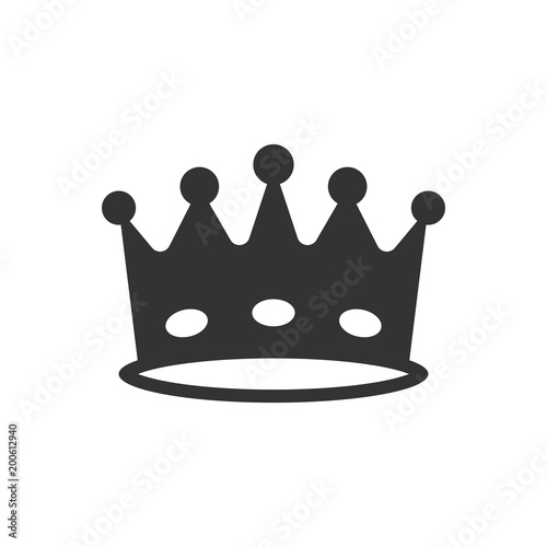 Crown diadem vector icon in flat style. Royalty crown illustration on white isolated background. King, princess royalty concept.