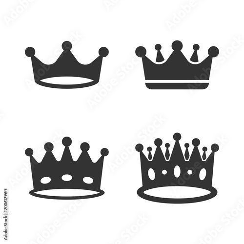 Crown diadem vector icon in flat style. Royalty crown illustration on white isolated background. King, princess royalty concept.