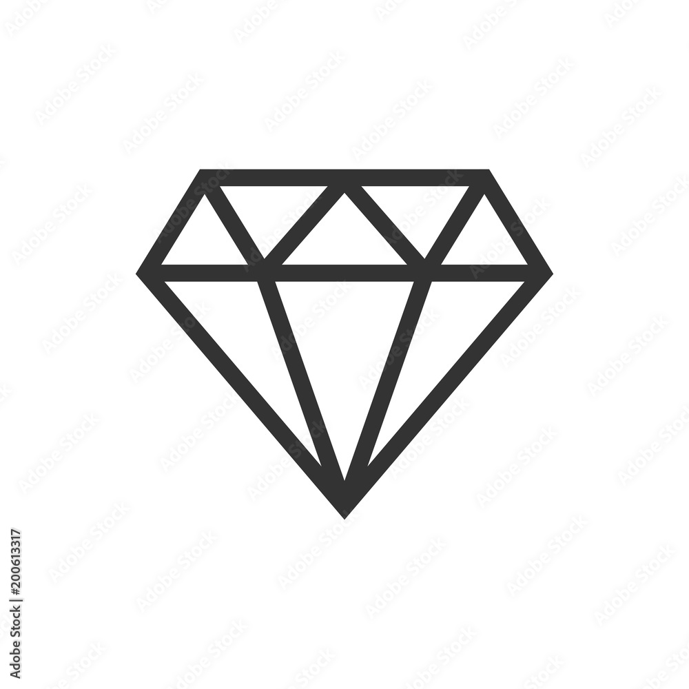 Diamond jewel gem vector icon in flat style. Diamond gemstone illustration on white isolated background. Jewelry brilliant concept. Diamond jewel gem vector icon in flat style. Diamond gemstone illustration on white isolated background. Jewelry brilliant concept.