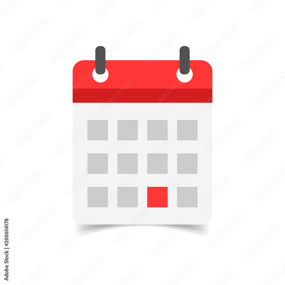 Calendar agenda vector icon in flat style. Reminder illustration on white isolated background. Calendar date concept. Calendar agenda vector icon in flat style. Reminder illustration on white isolated background. Calendar date concept.