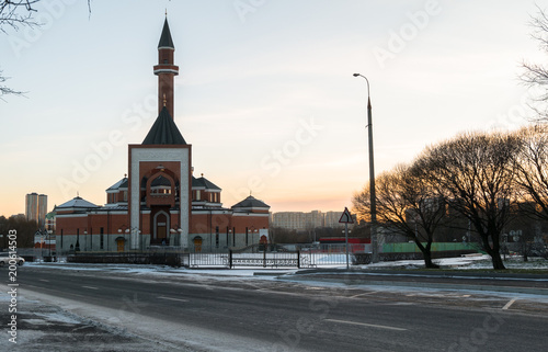 Moscow Memorial Mosque, built on Poklonnaya Hill in 1997 in memory of the Muslim soldiers: Tatars, Uzbek, Caucasian etc., who died in the Great Patriotic war 1941-1945.