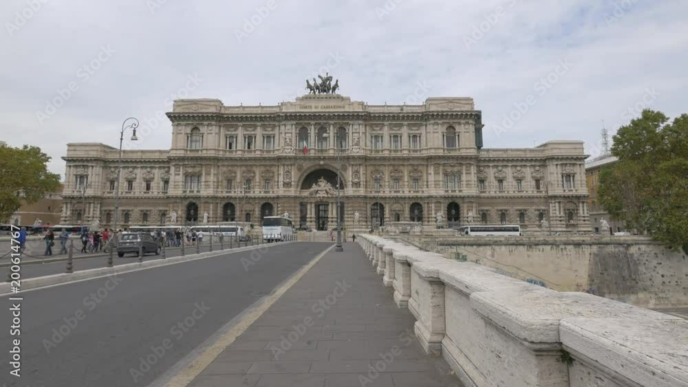 The Palace of Justice seen from the Umberto Bridge in Rome