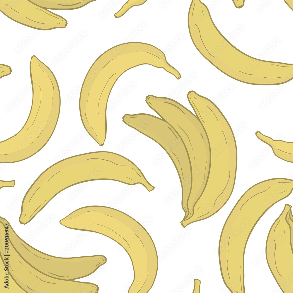 Seamless vector pattern with fruits banana. For kitchen, for printing on textiles, phone case. Mix design for fabric and decor. Seamless vector pattern with fruits banana. For kitchen, for printing on textiles, phone case. Mix design for fabric and decor.