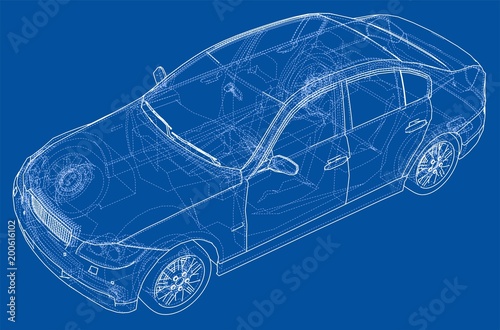 Concept car. Vector