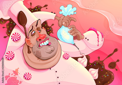 A pastry chef with some troubles