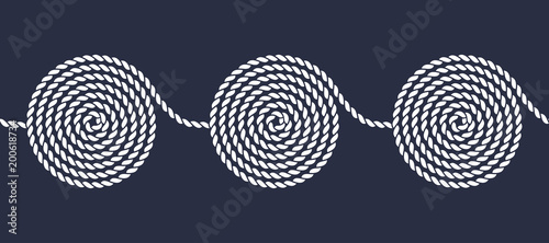 Rope spiral seamless pattern