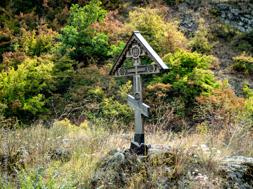 Cross in the forest