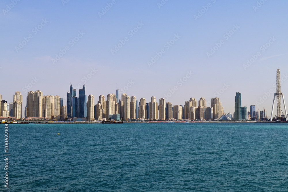 Fototapeta premium Dubai, UAE. Dubai Marina is a famous fashionable area and marina
