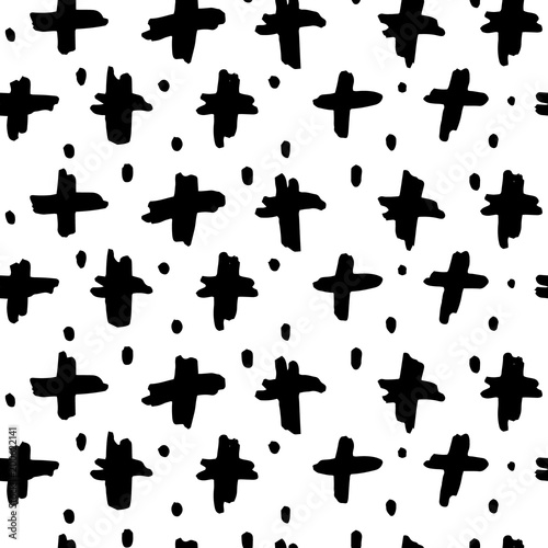 seamless pattern with crosses.