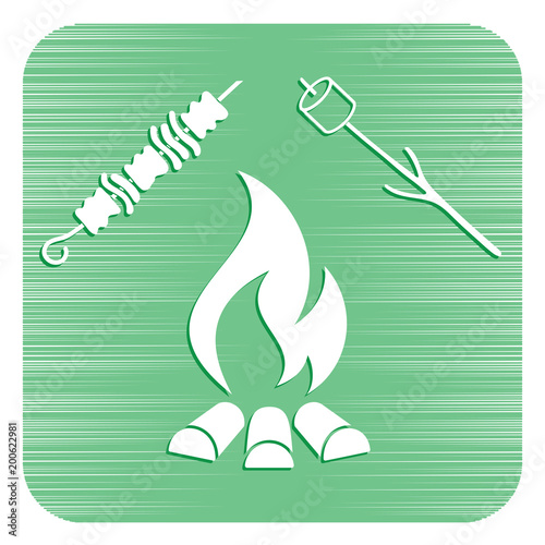 Brazier, zephyr and kebab icon