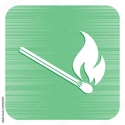 Match fire icon vector