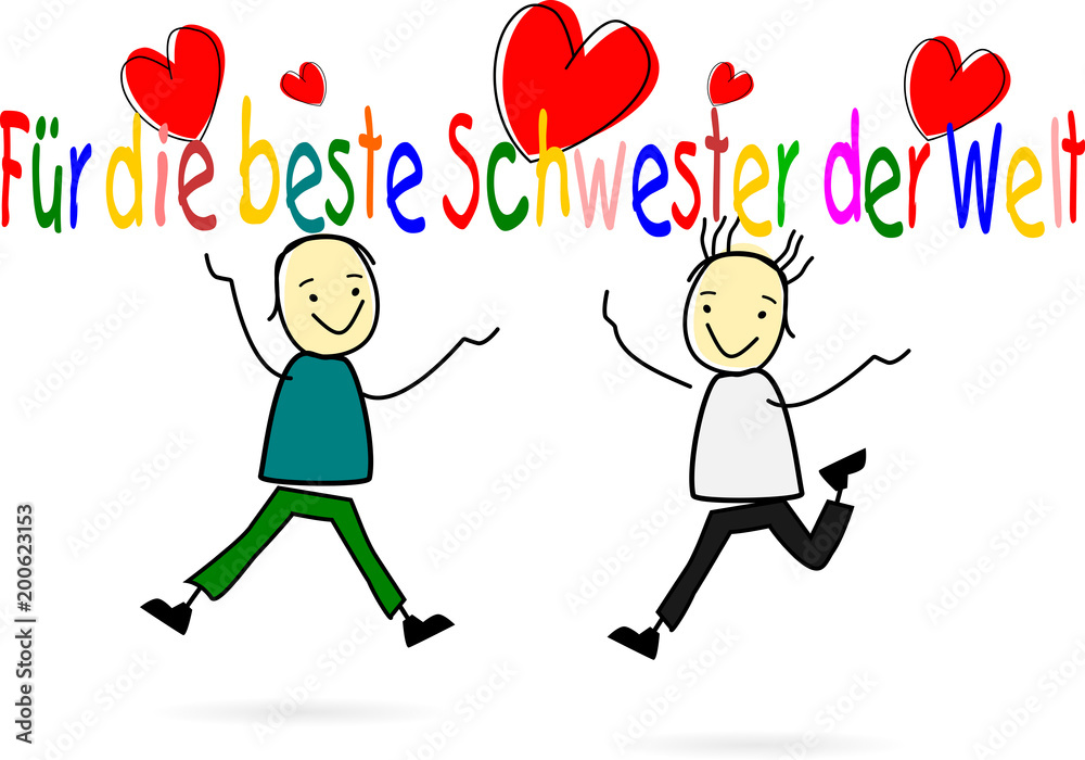 Für die beste Schwester der Welt vector de Stock Adobe Stock