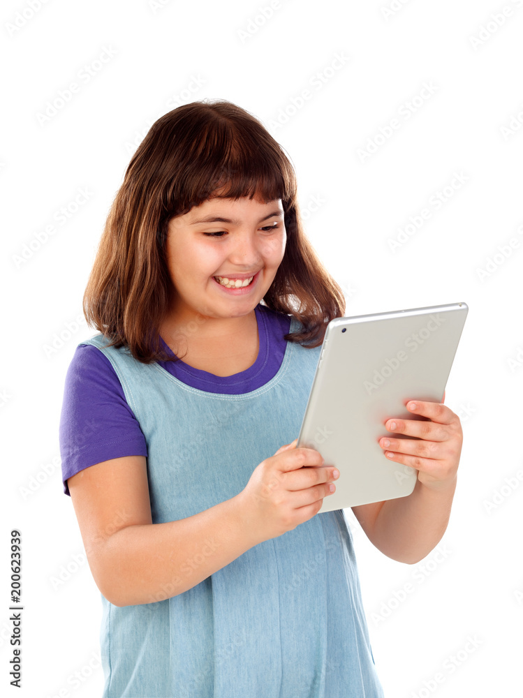 Beautiful child with a tablet Beautiful child with a tablet