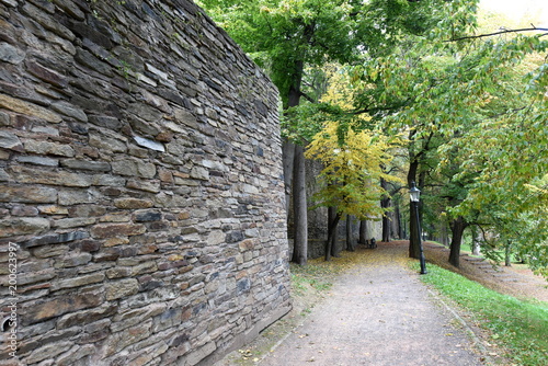 Freiberg  Stadtwall mit Stadtmauer