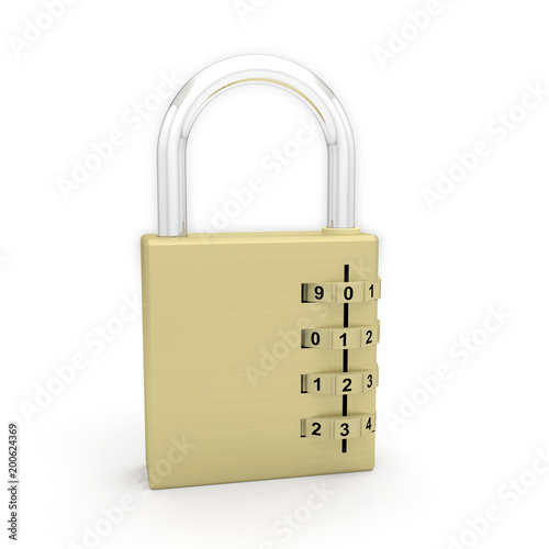 Plakat cadenas code combinaison sécurité