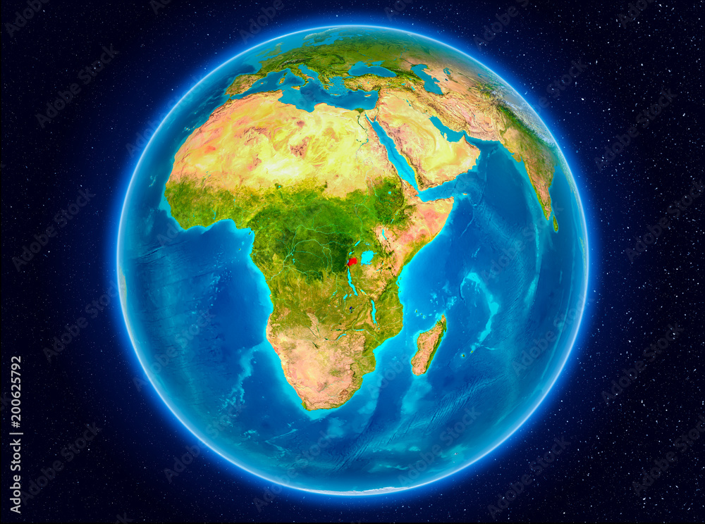 Fototapeta premium Rwanda on Earth