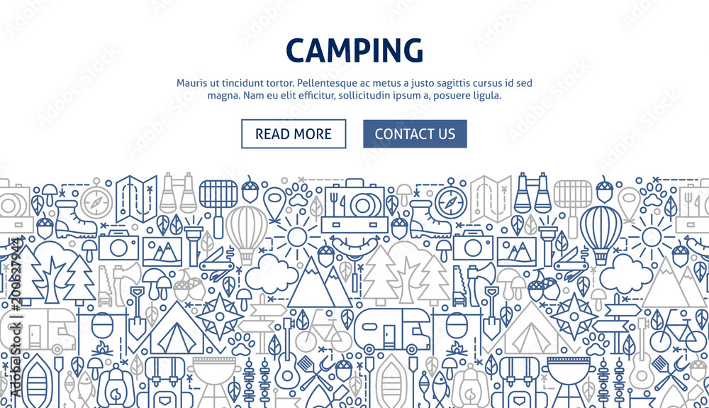 Camping Banner Design