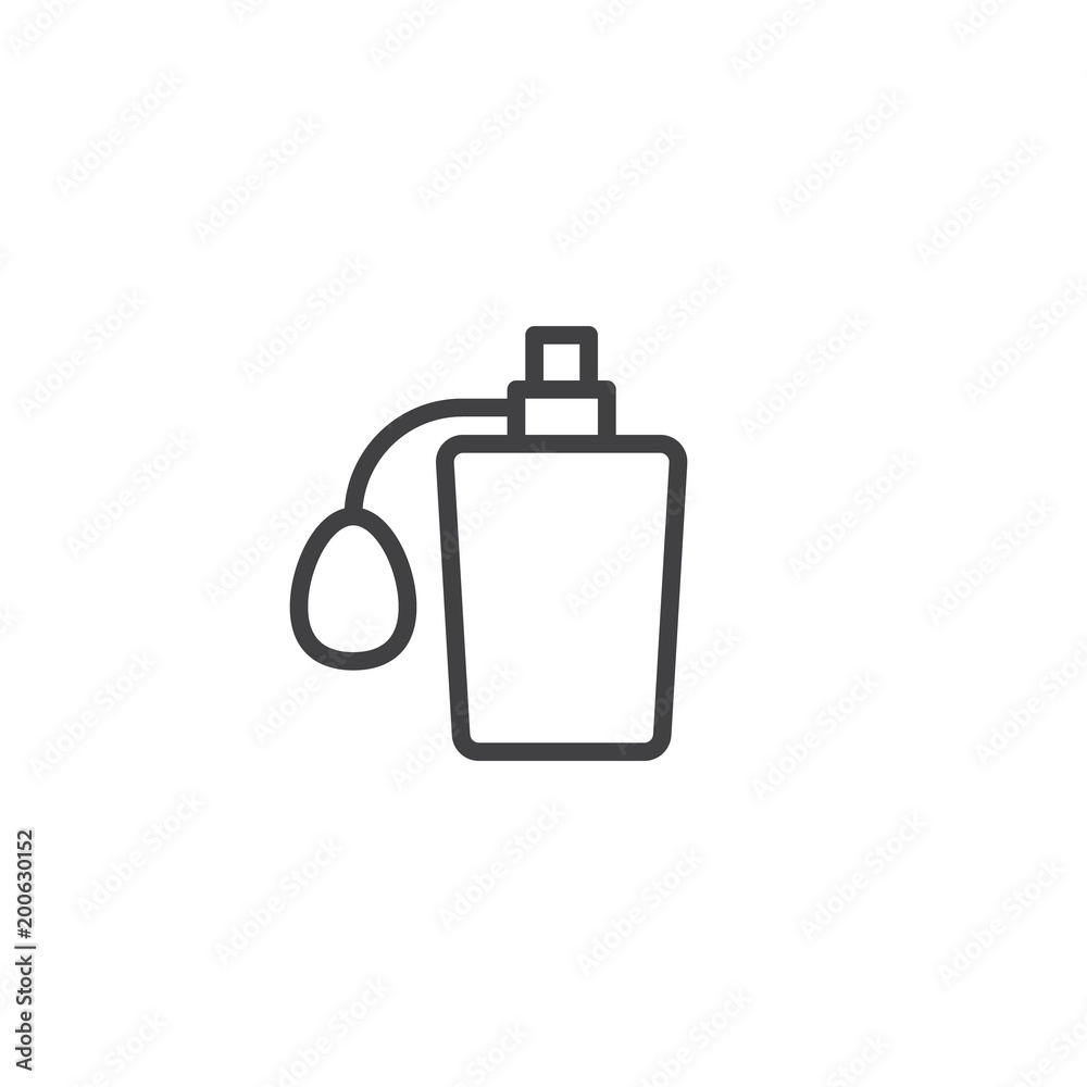 Perfume bottle outline icon. linear style sign for mobile concept and web design. Barber odor simple line vector icon. Symbol, logo illustration. Pixel perfect vector graphics Perfume bottle outline icon. linear style sign for mobile concept and web design. Barber odor simple line vector icon. Symbol, logo illustration. Pixel perfect vector graphics