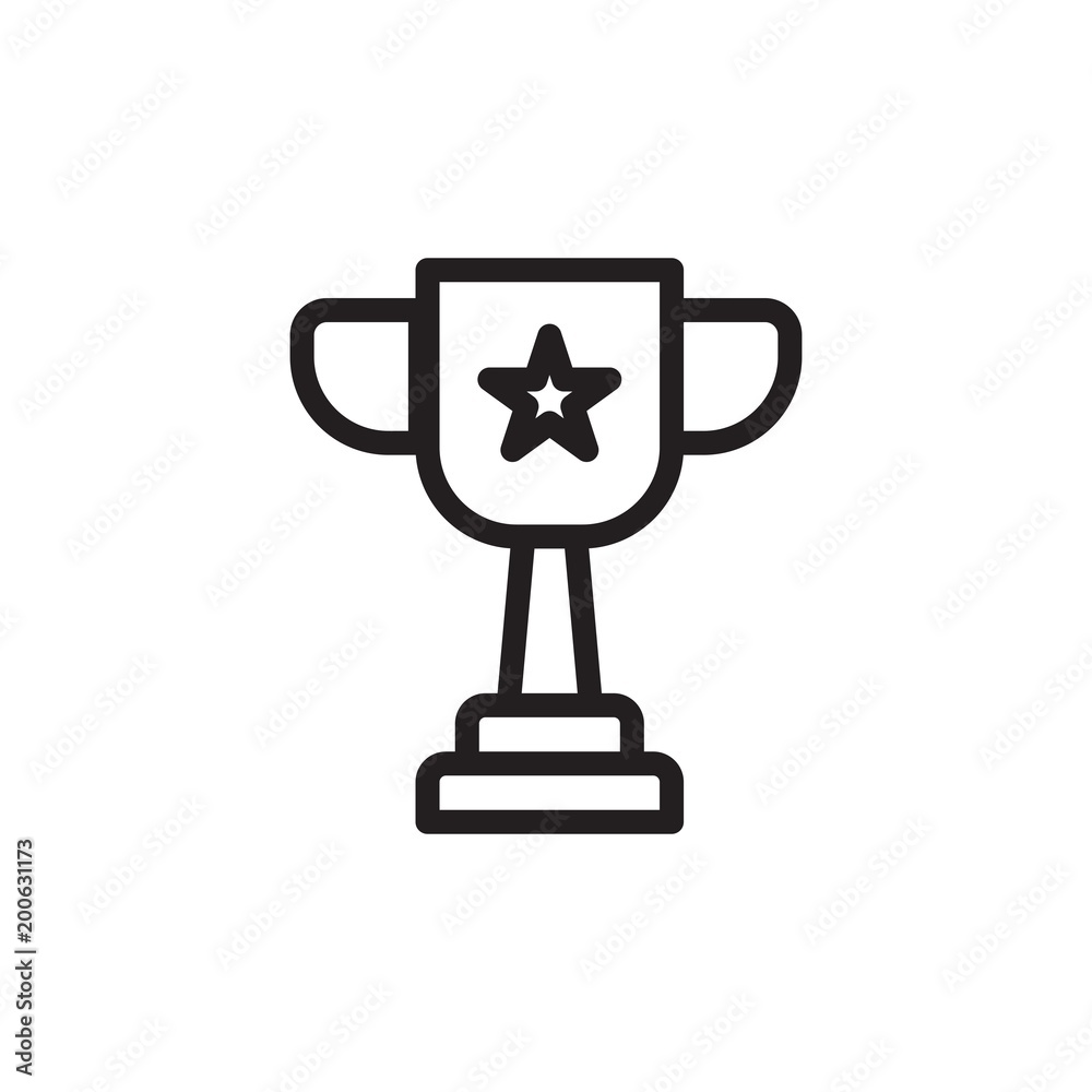 award, championship cup outline vector icon award, championship cup outline vector icon