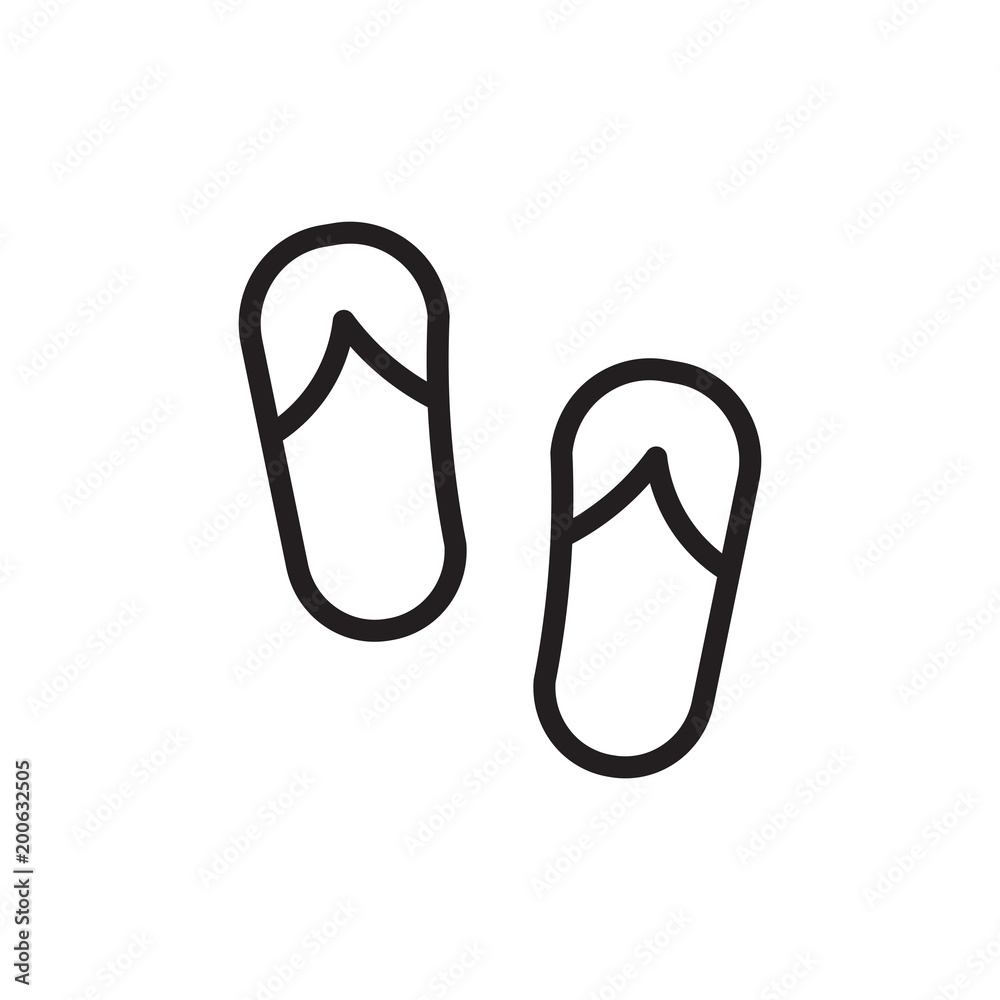 sandals outline vector icon sandals outline vector icon