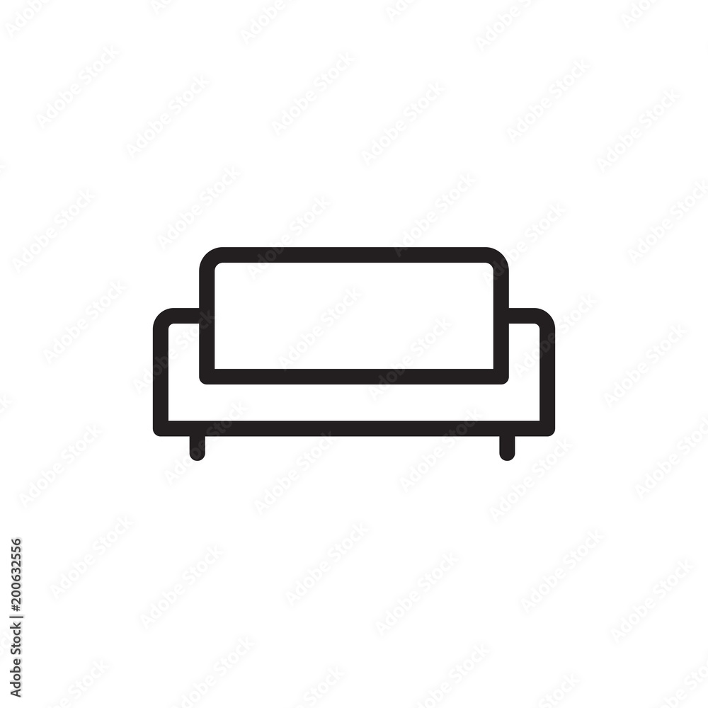 comfortable sofa outline vector icon comfortable sofa outline vector icon