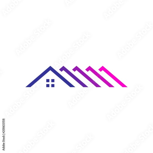 roof top home house mortgage logo vector icon