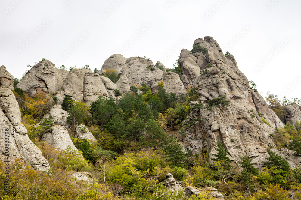 Demerdzhi Mountain in the Crimea. Natural monument Demerdzhi Mountain in the Crimea. Natural monument