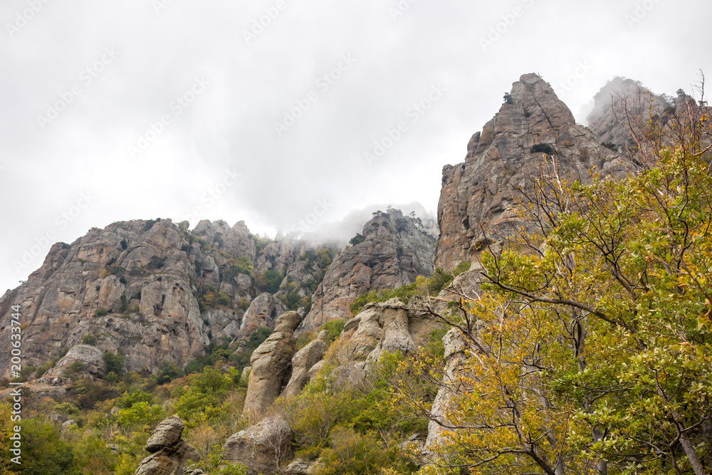 Demerdzhi Mountain in the Crimea. Natural monument 