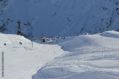 Slope on the skiing resort Elbrus, Russia