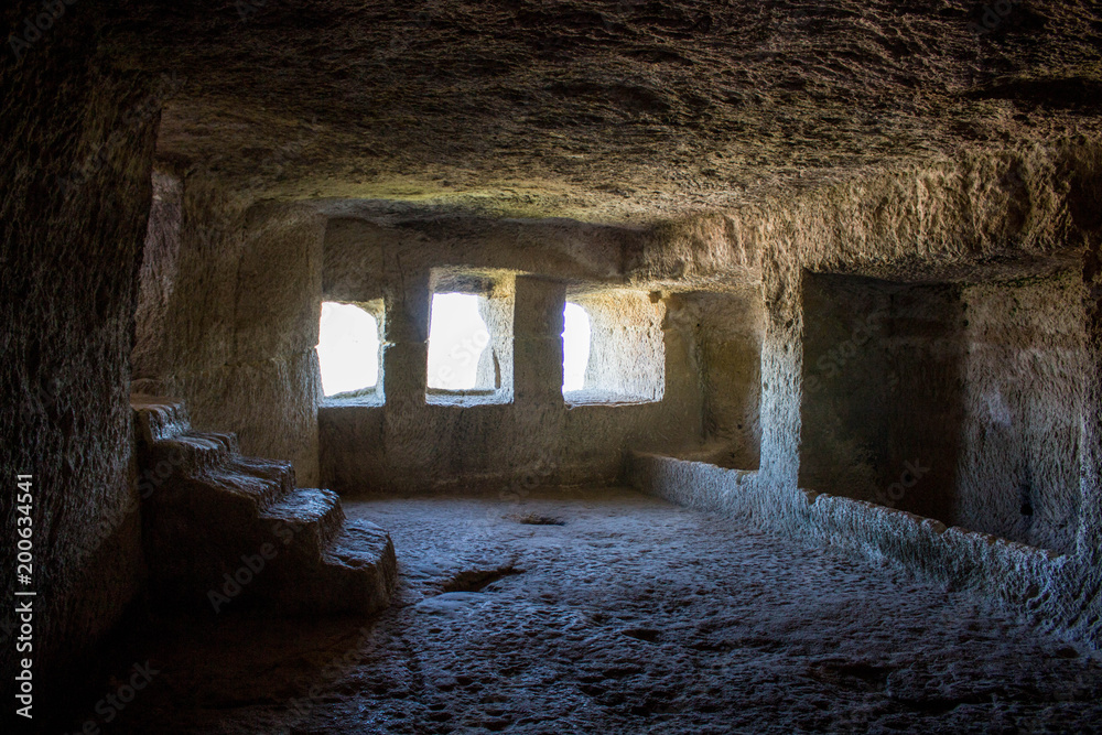 Cave in Chufut-Kale. Medieval city-fortress in the Crimean Mountains, Bakhchysarai
Cave in Chufut-Kale. Medieval city-fortress in the Crimean Mountains, Bakhchysarai