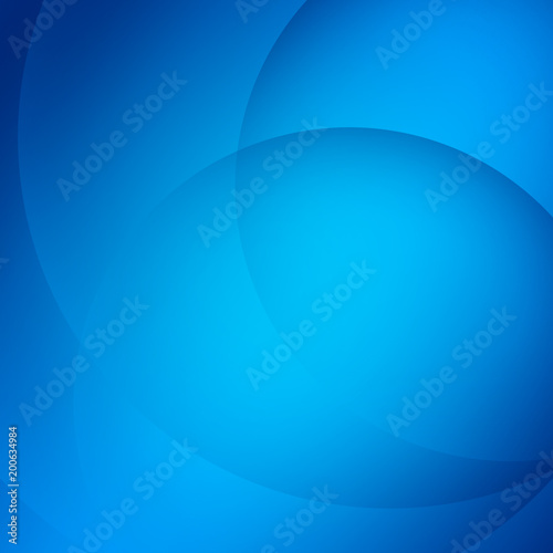 Abstract Blue Composition with lines and curves