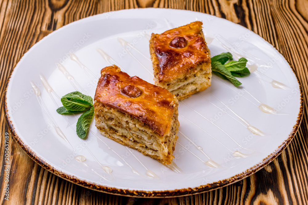 Traditional arabic dessert Baklava Traditional arabic dessert Baklava
