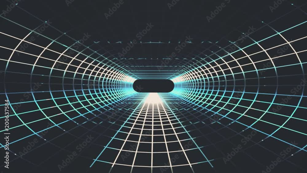 endless neon lights grid net cyber retro tunnel flight motion graphics animation background seamless loop new quality futuristic vintage style cool nice beautiful video footage