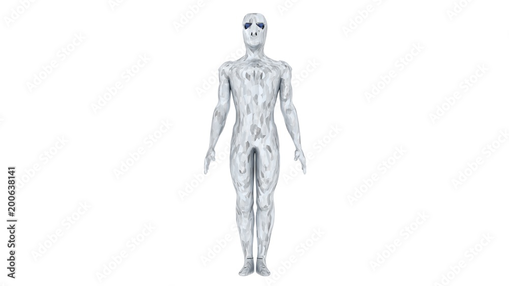 Cyborg in silver with carbon light 26 Cyborg in silver with carbon light 26
