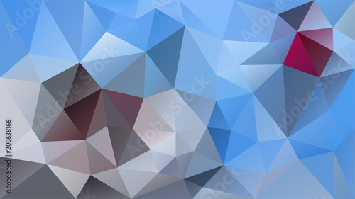 vector abstract irregular polygonal background - triangle low poly pattern - sky blue, gray and magenta color
