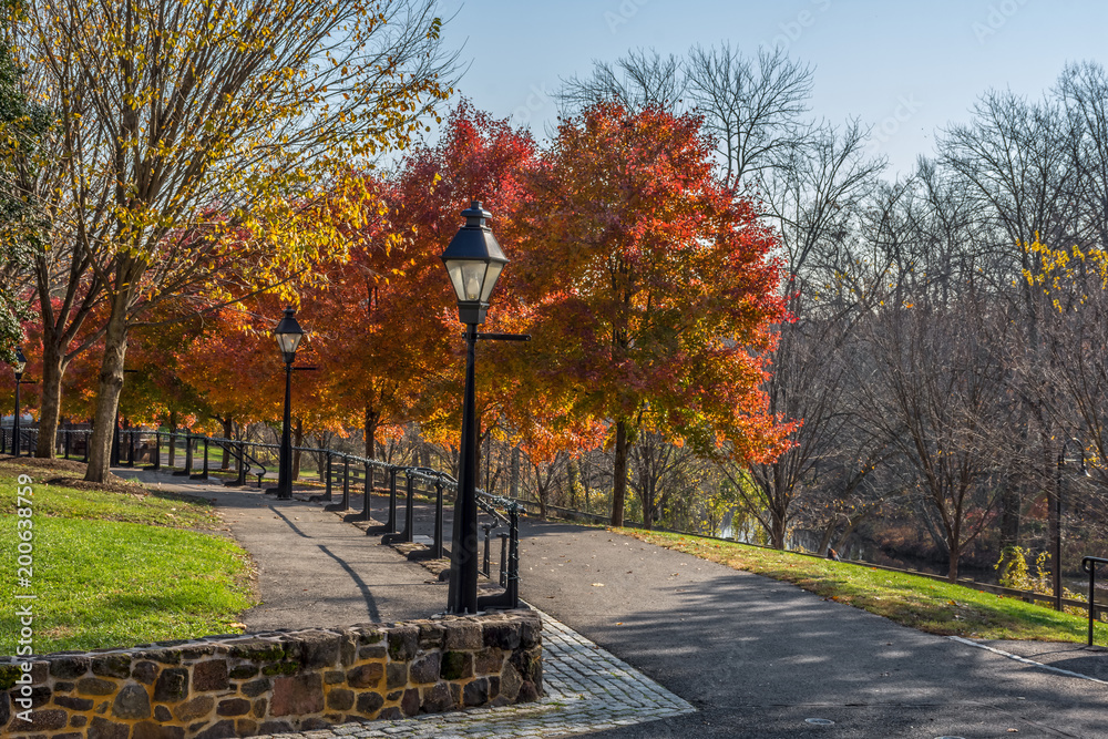 Naklejka premium Smithville Village Autumn