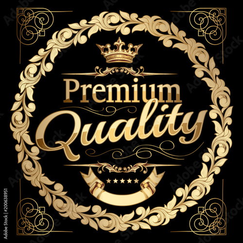 Premium quality gold emblem