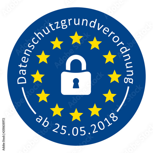 Siegel DSGVO blau