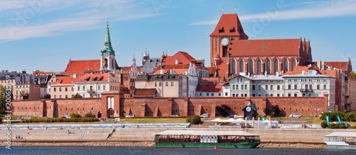 Panoramic view of the city. Torun, Poland.