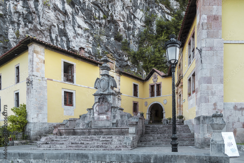hotel facilities next to the cave of Santina in Covadonga, Asturias, Spain