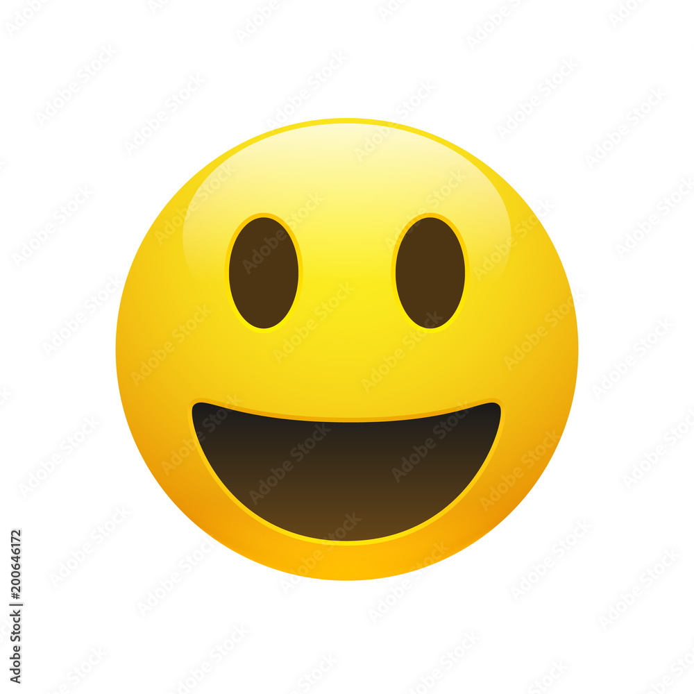 Vector Emoji yellow smiley face Vector Emoji yellow smiley face