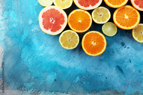 Citrus fruits with orange, lemon, grapefruit and lime © beats_