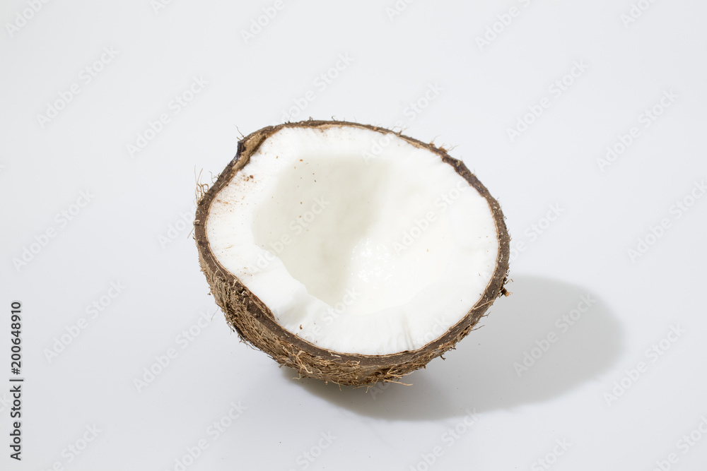 Fresh coconut fruit in a white background Fresh coconut fruit in a white background