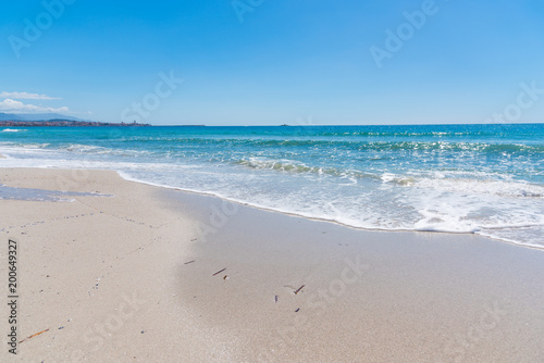 Fototapeta Naklejka Na Ścianę i Meble -  White sand and turquoise water in Maria Pia beach