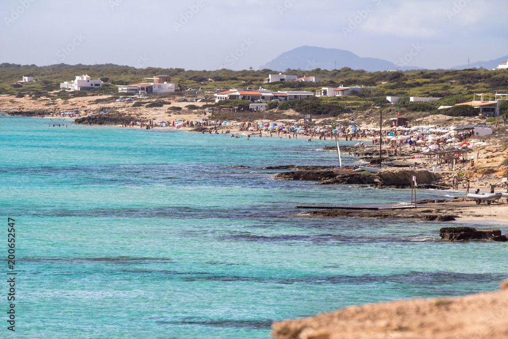 Fototapeta premium Es Codol Foradat beach, Formentera, Spain