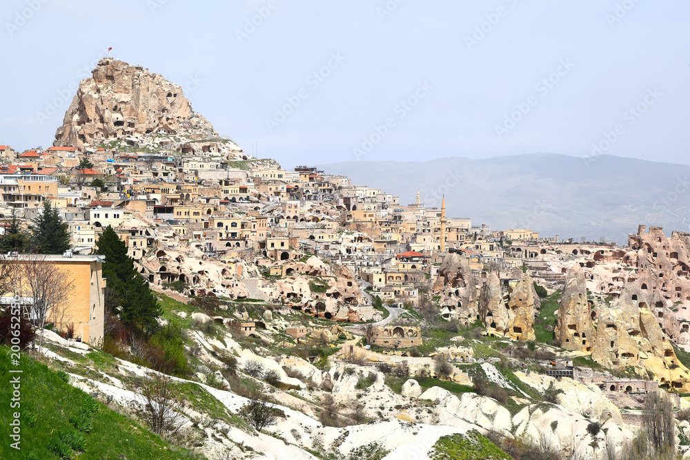  Cappadocia: village and citadel of Uchisar.
