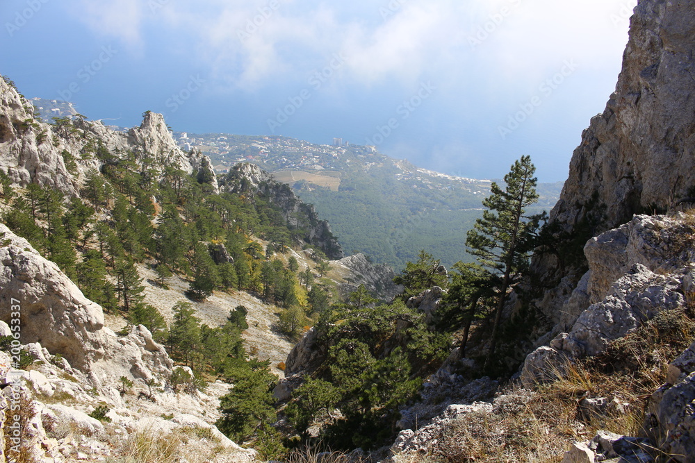 The south coast of Crimea. At the top of the Ai-Petri mountain, Crimea
