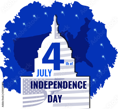 independence day card United States July 4 