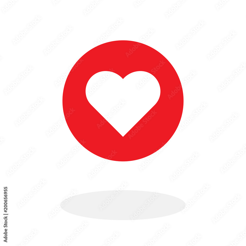 Like icon, heart symbol, vector illustration flat design graphic Like icon, heart symbol, vector illustration flat design graphic